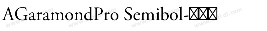 AGaramondPro Semibol字体转换